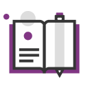 Open book with pencil icon