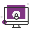 user in the screen computer icon