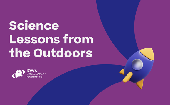 Text with a rocket illustration